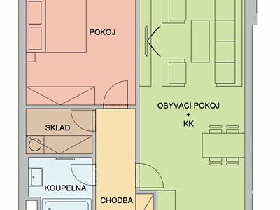 Pronájem bytu 2+kk 68 m² (Jednopodlažní)