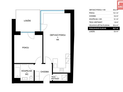 Prodej bytu 2+kk 50 m²