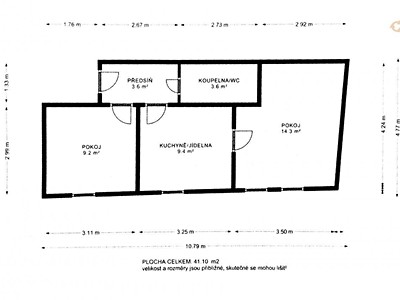 Pronájem bytu 2+1 41 m² (Podkrovní)